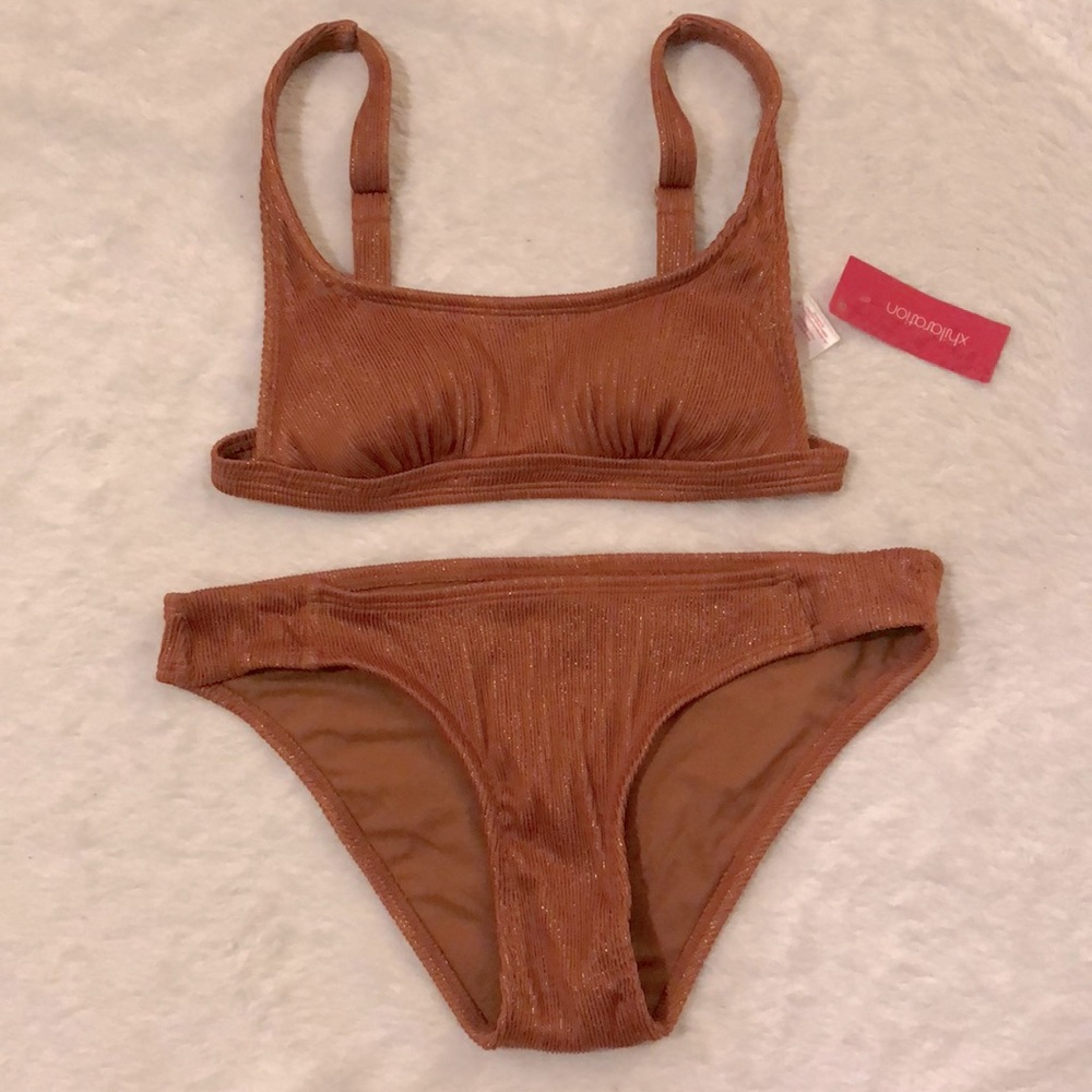 NWT Amber and Gold Bikini set